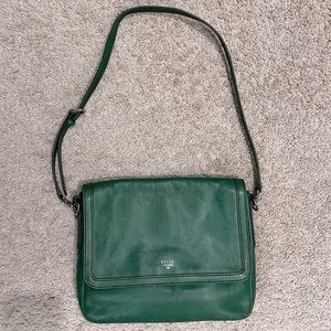 Fossil Leather Sydney Flap Shoulder Bag in green